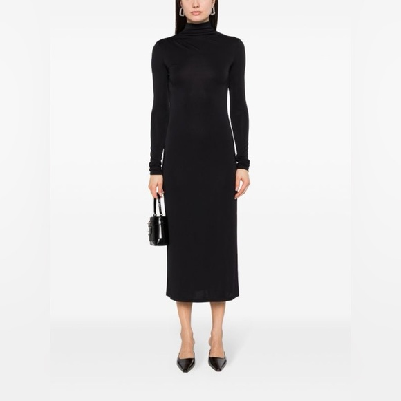 Eloquii Choker Neck Open Back Dress EUC LBD Black Fall Winter 2025 layered fem - Picture 1 of 7